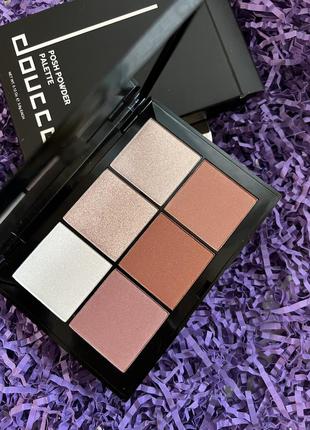 Роскошная палетка румян и хайлайтеров doucce posh powder palette 6 x 3.6 г