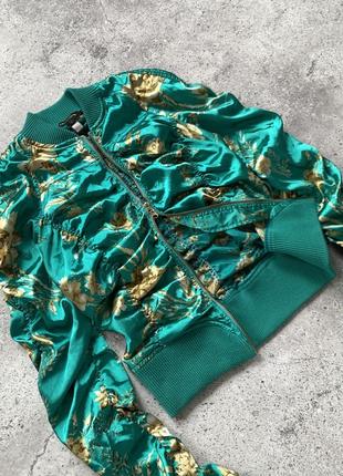 Vintage roberto cavalli bomber винтаж женский бомбер куртка ветровка с драпировкой дизайнерская роберто кавалли оригинал5 фото