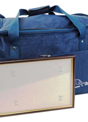 Спортивная сумка wallaby 447-2 синий с черным, 59 л8 фото