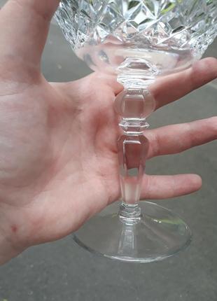 Кришталева ваза для цукерок ромби кришталь келих посуду скло ссер3 фото