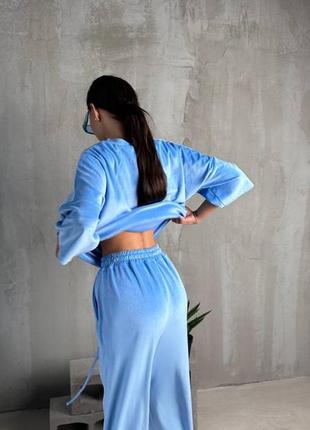 Жіночий костюм велюр плюш8 фото