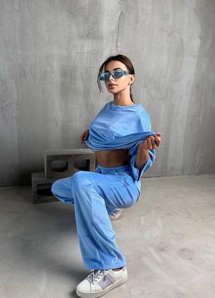 Жіночий костюм велюр плюш5 фото