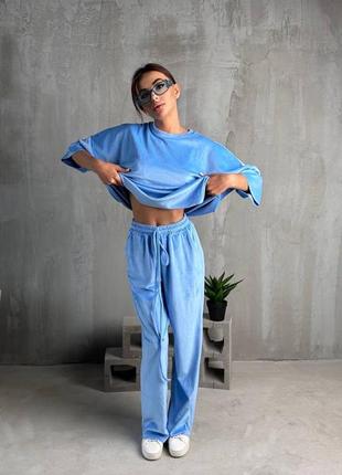 Жіночий костюм велюр плюш6 фото