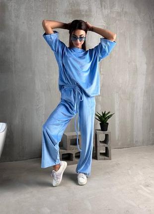 Жіночий костюм велюр плюш3 фото