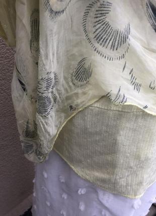 Шовкова блуза реглан,сорочка,паєтки,етно стиль бохо, італія,5 фото
