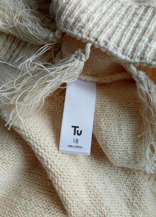 Красивый вязаный свитер /кофточка в стиле бохо из натуральной ткани котон9 фото