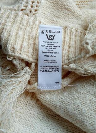Красивый вязаный свитер /кофточка в стиле бохо из натуральной ткани котон10 фото