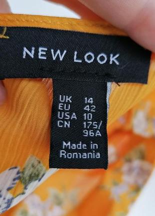 Крутая летняя блузка на пуговицах в цветы new look (к085)10 фото
