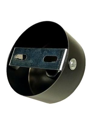 Настінно-стельова основа для світильника (коло 60мм) колір чорний2 фото