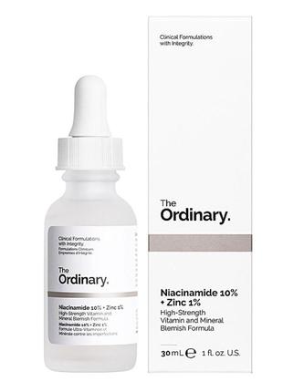 Сироватка для обличчя the ordinary niacinamide 10% + zinc pca 1%, 30 мл