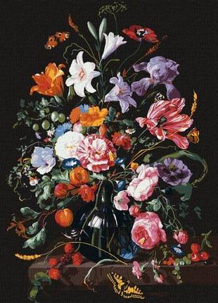 Картина за номерами ідейка 40*50см ваза з квітами та ягодами кно-3208