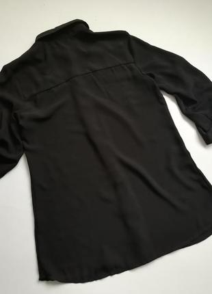 Черная шифоновая блуза mohito2 фото