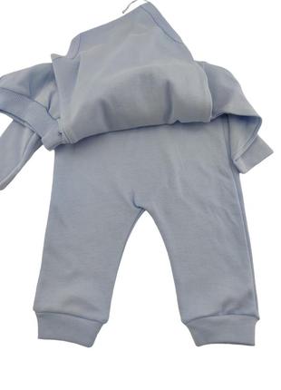 Ясельний 6 місяців туреччина трикотажний для новонародженого комплекту блакитний (кдн88)2 фото