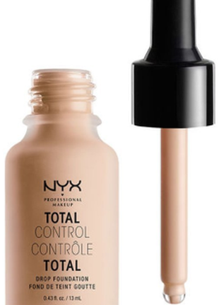 Стойкая тональная основа nyx professional makeup total control drop foundation #7 natural
