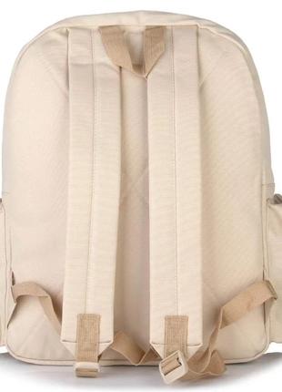 Женский стильный городской тканевый повседневный рюкзак himawari 1007 beige2 фото
