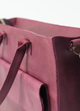 Кожа. ручная работа. кожаная женская сумка, деловая сумка,сумка для бумаг,женский портфель4 фото