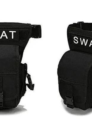 Мужская сумка тактическая поясная swat на ногу 5л - армейская барсетка олива,...