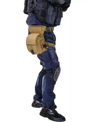 Мужская сумка тактическая поясная swat на ногу 5л - армейская барсетка олива,...