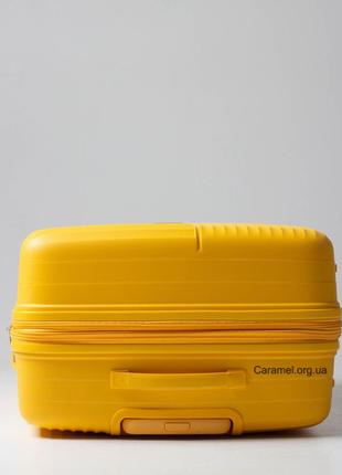 Комплект 3х валіз франція поліпропілен з розширенням ( l m s ) жовтий snowball 204037 фото