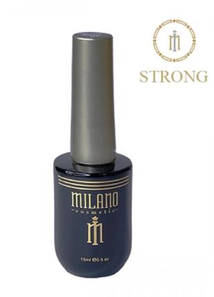 Финишное покрытие для маникюра milano strong top (не царапающийся топ) 15ml (для ногтей гель лака)1 фото