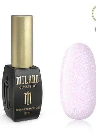 Кольорова база milano з шиммером 10 ml № 13