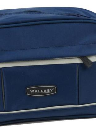 Большая дорожная косметичка, несессер wallaby 2101-2 синяя5 фото