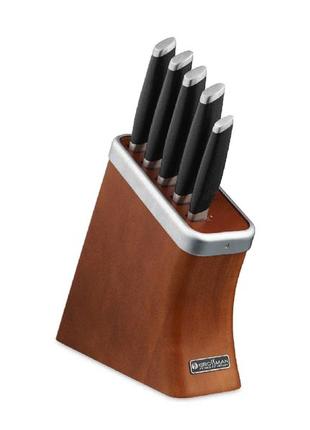 Набор кухонных ножей вудсток, состоит из 5 предметов, отличный подарок жене2 фото