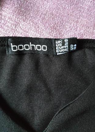 Бренду boohoo женский оригинальный черный топ crop с коротким рукавом на брителях4 фото