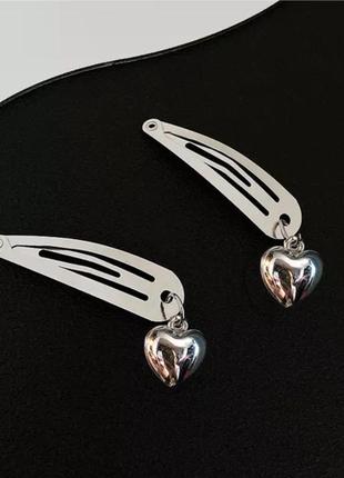 Уцінка! заколки хлопушки клік клік сердечка у2к