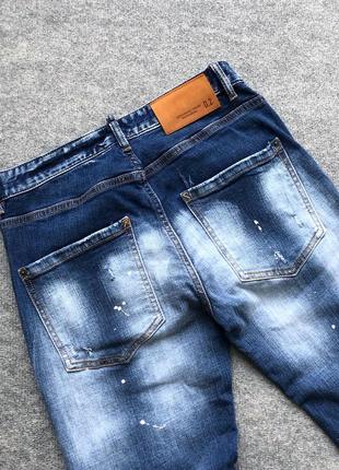 Оригінальні джинси dsquared2 skater distressed jeans deep blue wash6 фото