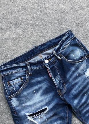 Оригінальні джинси dsquared2 skater distressed jeans deep blue wash4 фото