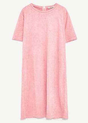 Очень крутое розовое платье под замшу в идеальном состоянии🖤zara🖤4 фото