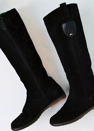 Красивые замшевые сапоги tommy hilfiger