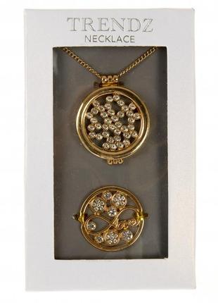 Подвеска с кулонами love trendz золотистого кольору