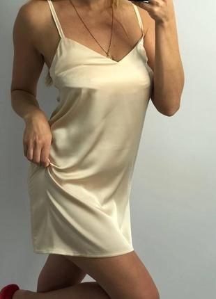 Короткая  шелковая рубашка. шелковая ночнушка3 фото