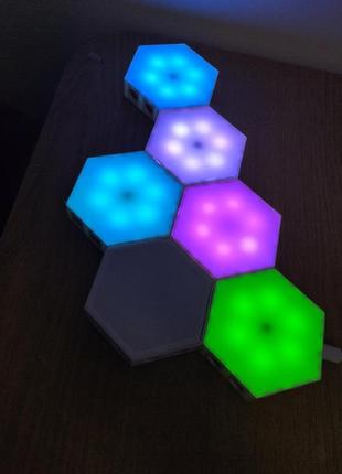 Б/у hexagon rgb lights - сотовые настенные светильники