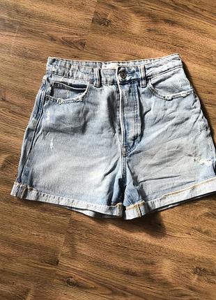 Джинсовые шорты stradivarius
