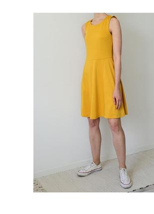 Желтое женское платье. платье h&m. платье мини. сарафан летний3 фото