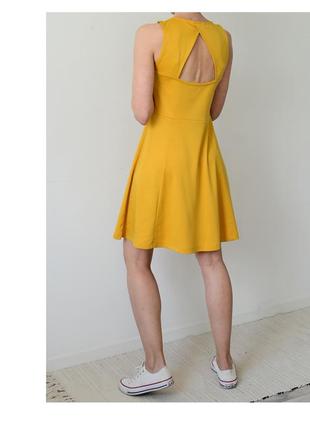 Желтое женское платье. платье h&m. платье мини. сарафан летний1 фото