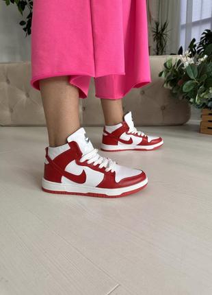 Кожаные стильные женские высокие кеды хайтопы сникерсы кожаные кеды женские кроссовки