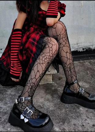 Митенки перчатки в полоску красно черные