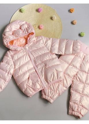 Демисезонный комплект курточка и штаны розовый8 фото