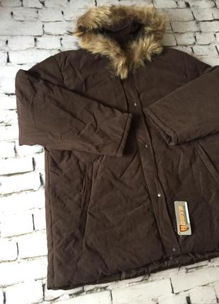 Зимняя куртка объемная с натуральным мехом8 фото