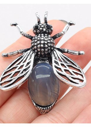 2 в 1 брошь - подвеска красивая брошь насекомое муха жук