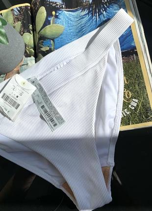 Белые плавки в рубчик oysho! new! l