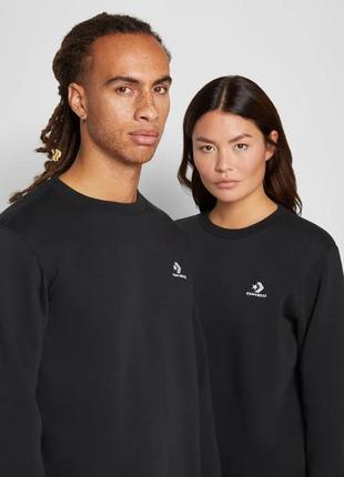 Оригінальний світшот converse unisex sweatshirt go-to embroidered star chevron