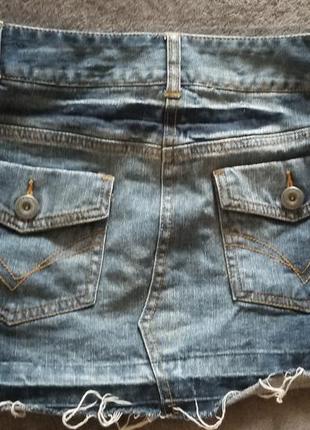 Юбка джинс мини4 фото