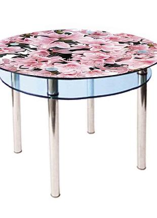 Обідній стіл кс-3 на хромованих опорах