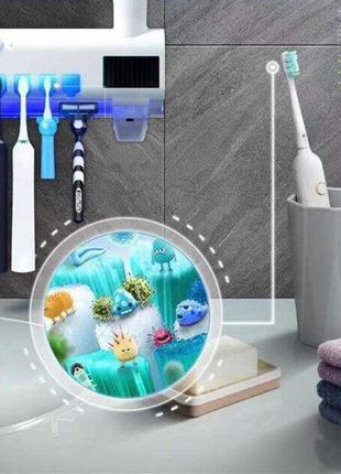 Автоматичний диспенсер для зубної пасти тримач для щіток toothbrush sterilizer уф-стерилізатор2 фото