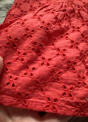 Неймовірна стильна сукня із прошви з ошатним комірцем для дівчинки 4-5р f&f4 фото